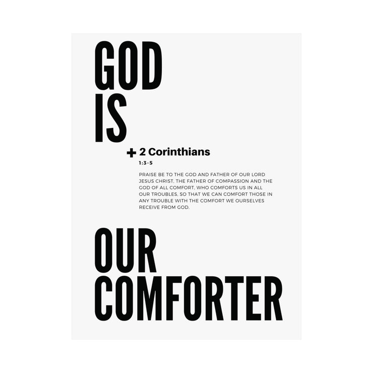 Faith Quote Matte Vertical Poster, Christian Wall Art Decor, 2 Corinthians 1:3-5 Scriptures, Religious Print Gift, Bible Verse MinimalistBedroom Wall Art,Bible Verses Poster,Christian Gift Idea,Christian Home Decor,Home Office Decor,Living Room Decor,Matt