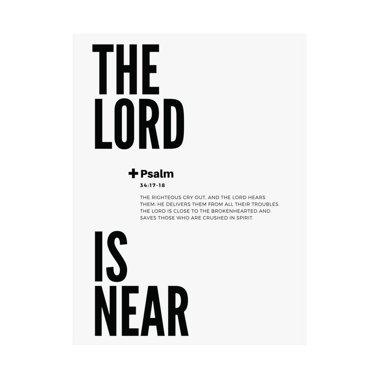 Christian Scripture Matte Vertical Poster, Psalm 34:17-18 Typography Wall Art Home Office Decor, Living Room, Inspirational Religious Gift,Bible Verse,Christian Gift,Home Decor,Inspirational Poster,Living Room Decor,Matte Poster,Office Decor,Premium Quali