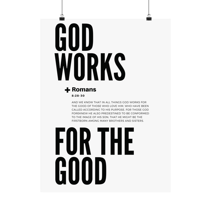 Religious Poster, Bible Verse Wall Art, Romans 8:28-30 Matte Vertical Poster & Home Decor, Christian Scripture Print, Inspirational Artwork,Bible Verse Wall Art,Christian Gift,Gallery Wall,Home Decor,Inspirational Quote,Matte Finish,Modern Decor,Religious