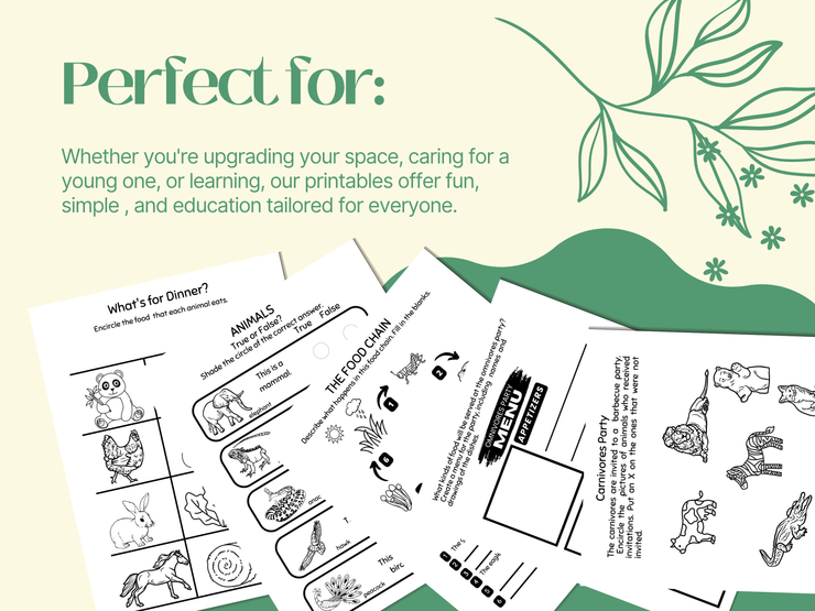 THIRD GRADE ANIMALS WORKSHEETS