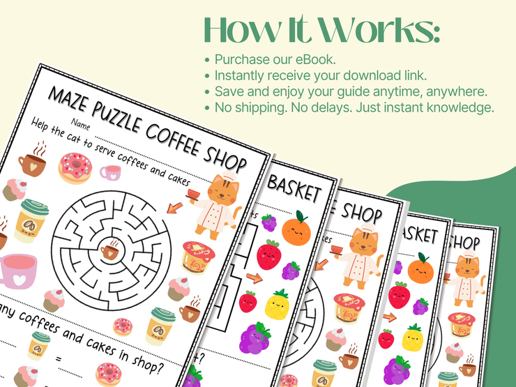 Maze puzzle and Counting on with Fruits