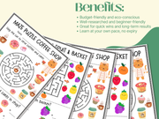 Maze puzzle and Counting on with Fruits