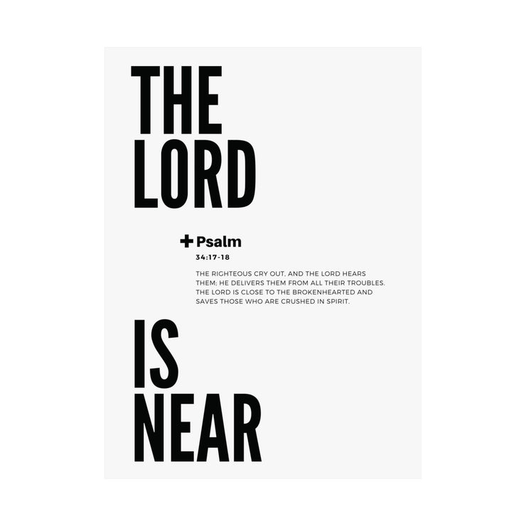 Christian Scripture Matte Vertical Poster, Psalm 34:17-18 Typography Wall Art Home Office Decor, Living Room, Inspirational Religious Gift,Bible Verse,Christian Gift,Home Decor,Inspirational Poster,Living Room Decor,Matte Poster,Office Decor,Premium Quali