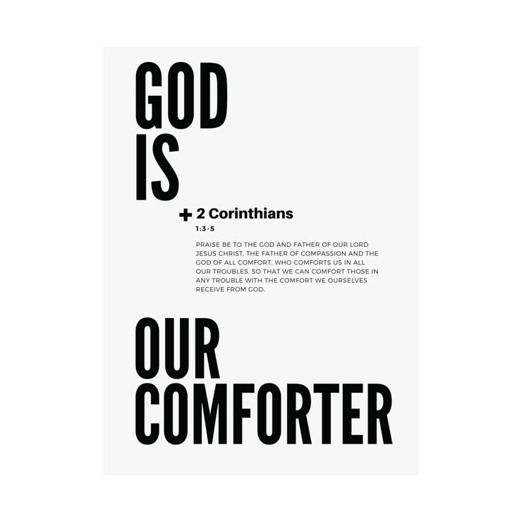 Faith Quote Matte Vertical Poster, Christian Wall Art Decor, 2 Corinthians 1:3-5 Scriptures, Religious Print Gift, Bible Verse MinimalistBedroom Wall Art,Bible Verses Poster,Christian Gift Idea,Christian Home Decor,Home Office Decor,Living Room Decor,Matt