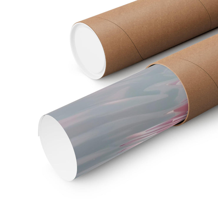 Elegant Swan Wall Art Poster rolled and packaged in a protective tube from Printify
