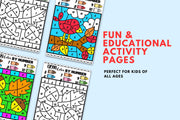 Fall color by number printable | kids coloring pages | color by code | preschool, kindergarten & elementary | instant digital download