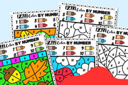 Fall color by number printable | kids coloring pages | color by code | preschool, kindergarten & elementary | instant digital download