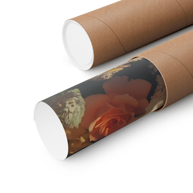 Floral Poster Vibrant Flower Bouquet Art Print Realistic Roses rolled and packaged in a protective tube