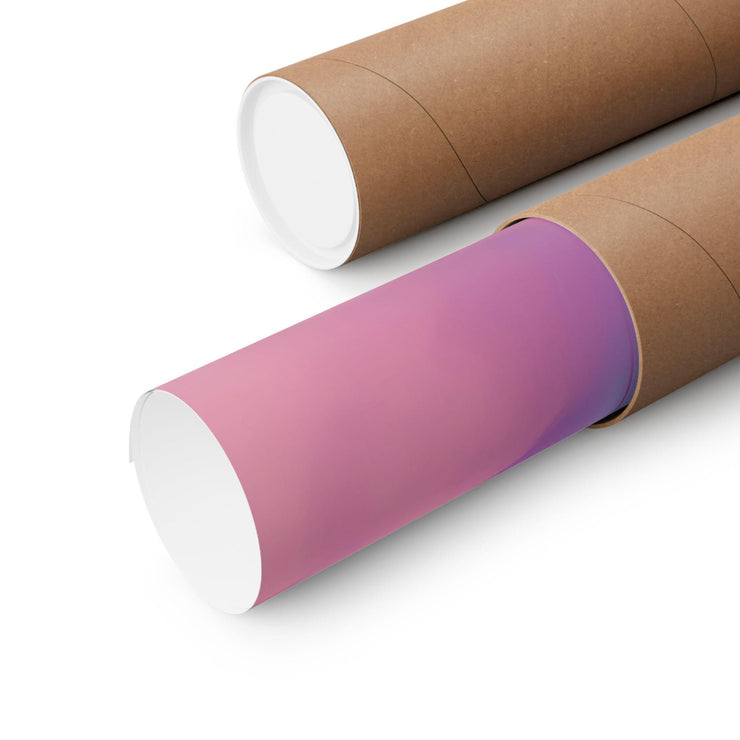 Golden Gate Bridge pink wall art rolled and ready for framing in a protective tube