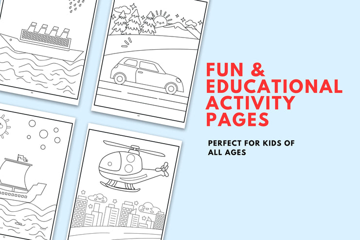 Printable Kids Coloring Pages | Fun and Educational Art | Instant Download | Perfect for Home & Classroom Activities