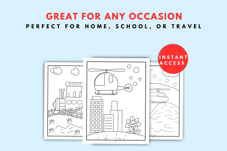 Printable Kids Coloring Pages | Fun and Educational Art | Instant Download | Perfect for Home & Classroom Activities