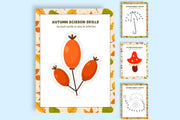 Autumn Scissor Skills Activity Pages | Printable Fall / autumn Cutting Practice Worksheets for Kids