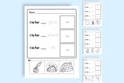 Printable Cut and Paste Letter Tracing pages for children