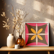 Matte Paper Modern Geometric Star in Browns