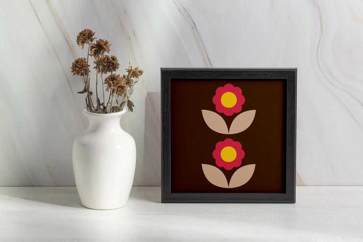 Minimalist Retro Floral Art Print | Matte Finish | UV Resistant Wall Decor- poster