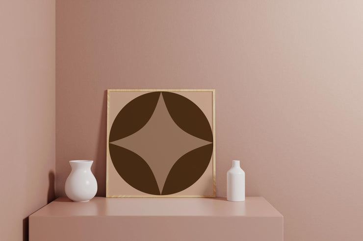 Geometric Starburst Wall Art - Matte poster Print (No Frame) - for homes