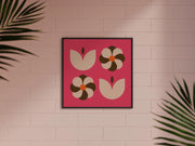 Mid-Century Modern Floral poster Print - Matte Finish, UV Resistant