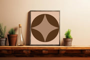 Geometric Starburst Wall Art - Matte poster Print (No Frame) - for homes