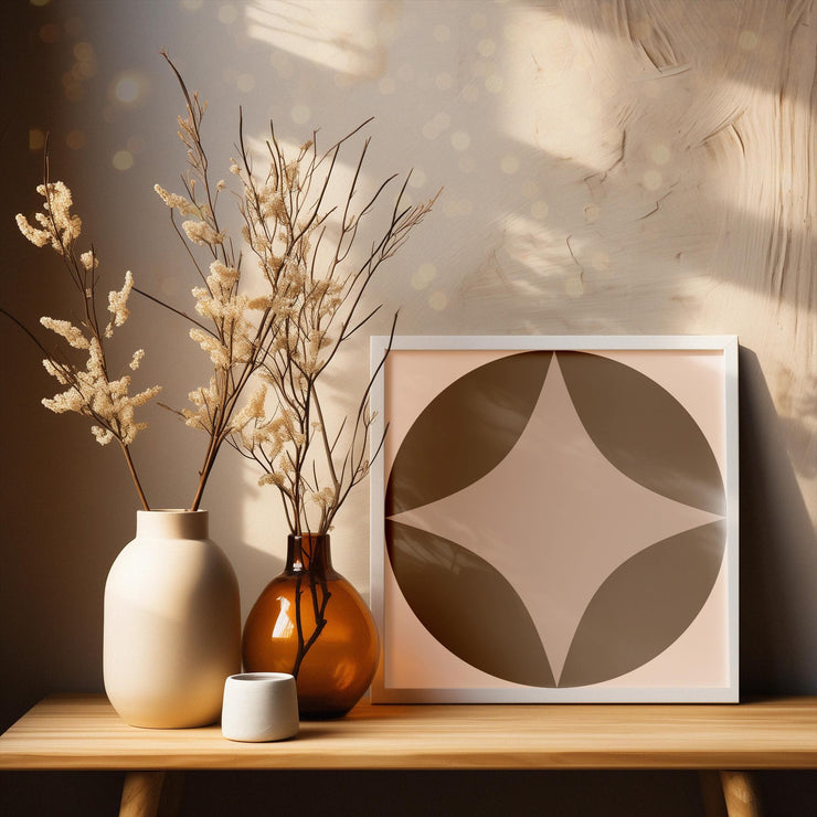 Geometric Starburst Wall Art - Matte poster Print (No Frame) - for homes