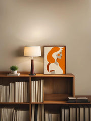 Minimalist Orange Lady - Matte Finish Canvas Art