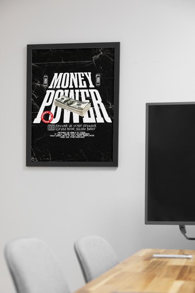 Money Power Motivational poster Print – Matte Finish, UV Resistant