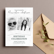 Customizable Polaroid Style Birthday Invitation - Editable Canva Template for Any Event