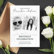 Customizable Polaroid Style Birthday Invitation - Editable Canva Template for Any Event