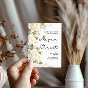 Elegant Customizable Floral Wedding Invitation | Editable Canva Template | Instant Download \ wedding party