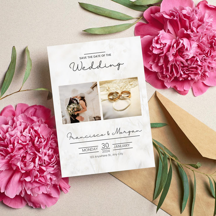 Customizable Canva Wedding Invitation Template | Digital Save the Date Card | Easy-to-Edit Wedding Announcement- wedding party