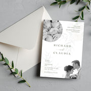 Modern design with image Wedding Invitation Template | Editable Canva Design | Black & White Wedding Invite and party