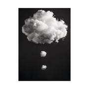 Modern Cloud Wall Art Print - Minimalist Black and White Poster - Dreamy Cloud Decor - Premium Matte Paper