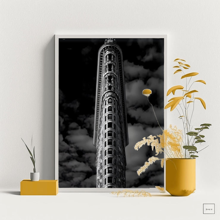 Flatiron Building – Black and White New York City Wall Art, Premium Matte Poster, NYC Architecture Decor, Vintage Manhattan Skyline Print