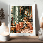 Vintage Leopard Wall Art Print - Luxe Jungle Decor, Elegant Animal Poster, Museum-Quality Matte Vertical Posterst