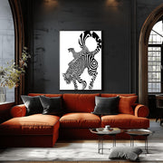 Abstract Zebra Leopard Poster - Modern Black and White Wall Art, Premium Matte Print, Animal Pattern Art for Home Decor