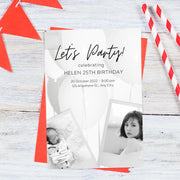 Customizable Digital Birthday Invitation Template | Canva Editable Party Invite | Modern Minimalist Design | celebratory Invitation