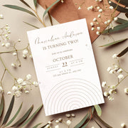 Elegant Minimalist Birthday Invitation - Customizable Canva Template for Digital Download | Editable Birthday Party Invite