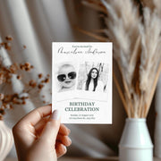 Customizable Polaroid Style Birthday Invitation - Editable Canva Template for Any Event