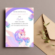 Customizable Unicorn Party Invitation | Editable Digital Canva Template | Perfect for Kids’ Birthday Parties