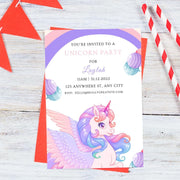 Customizable Unicorn Party Invitation | Editable Digital Canva Template | Perfect for Kids’ Birthday Parties