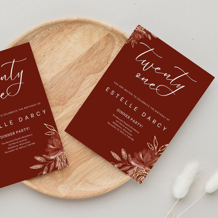 Customizable Birthday Party Invitation Template – Canva Editable template- design invitation
