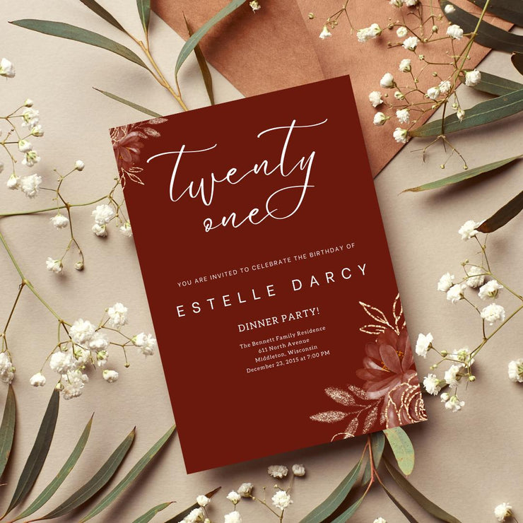 Customizable Birthday Party Invitation Template – Canva Editable template- design invitation