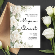 Elegant Customizable Floral Wedding Invitation | Editable Canva Template | Instant Download \ wedding party