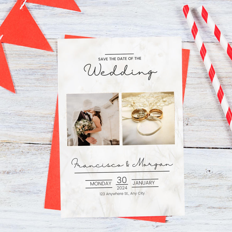 Customizable Canva Wedding Invitation Template | Digital Save the Date Card | Easy-to-Edit Wedding Announcement- wedding party