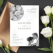 Modern design with image Wedding Invitation Template | Editable Canva Design | Black & White Wedding Invite and party