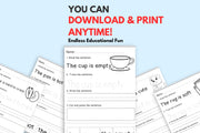 Printable sentence building worksheets read+write