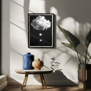 Modern Cloud Wall Art Print - Minimalist Black and White Poster - Dreamy Cloud Decor - Premium Matte Paper