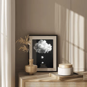 Modern Cloud Wall Art Print - Minimalist Black and White Poster - Dreamy Cloud Decor - Premium Matte Paper