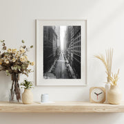 Vintage Black and White Cityscape Poster – Urban Architectural Print | Matte Museum-Grade Art for Modern Decor