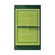 Green Grass Tennis Court Poster, Matte Vertical Wall Art Print, Sports Room Decor, Tennis Lover Gift, Sporty Home Office Decoration