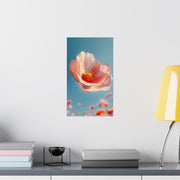 In motion Field Rose Petal, light pink, Matte Finish Wall Art, Floral Print Decor, Botanical Poster Gift, Home Office Decor, Nature